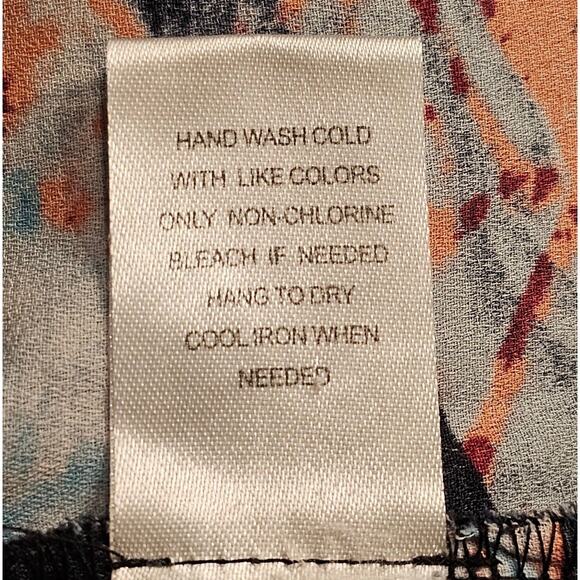 Daniel Rainn Sleeveless Blouse Womens Sz Small Floral Split Front Tank Top - Picture 9 of 9